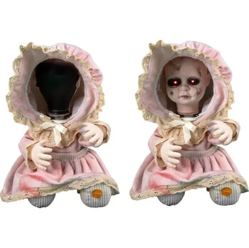 Party dekorace Jumpscare Julie animatronická panenka, 30 cm