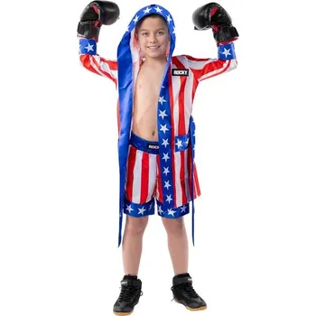 Karnevalový kostým Funiglobal - Boxerský župan Rocky Balboa pro děti - 7-9 years