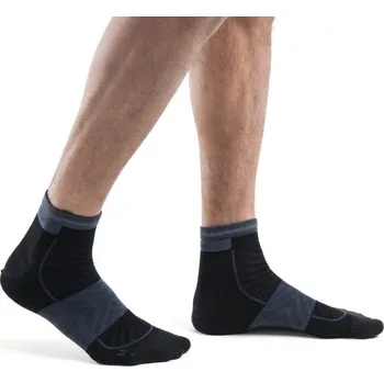 ultralehké běžecké ponožky ICEBREAKER M Mer Run+ Ultralight Mini, BLACK/GRAPHITE - L