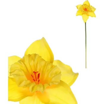 umělá květina Narcis - umělý květ na stonku, žlutý
