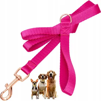 Vodítko pro psa Vodítko pro psa silné tréninkové přepínací nastavitelné Fuchsia RŮŽOVÁ 1,2 m