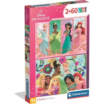 Puzzle CLEMENTONI Puzzle Disney princezny 2x60 dílků