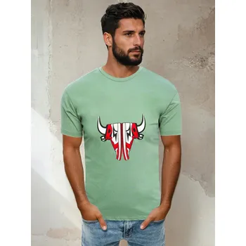 Pánské tričko Zelené tričko s potiskem tenisek RX4930 Velikost: XL