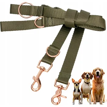 Vodítko pro psa Vodítko pro psa silné tréninkové přepínací nastavitelné Khaki 5m