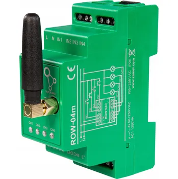 IP kamera Wi-Fi přijímač na DIN lištu, 4kanálový, 230V ROW-04M SUPLA Zamel