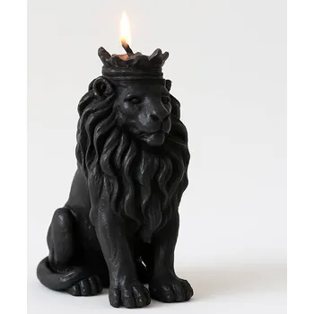 Svíčka Vonná svíčka Lev | 80 g | Svíčkománie3D | Barva: Černá