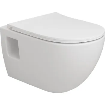 Klozet OLSEN SPA - Závěsné WC TIBERA RIMLESS, se sedátkem Soft-close, přiznaná montáž OLKZT1055