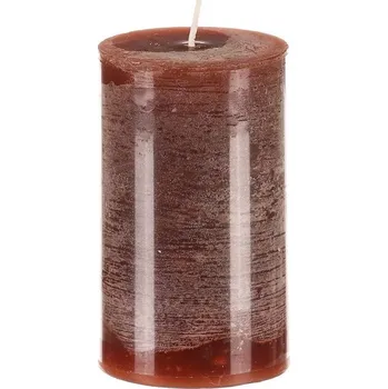 Svíčka Svíčka sloupcovitá nižší - parafínový vosk, bez vůně, karamelová
