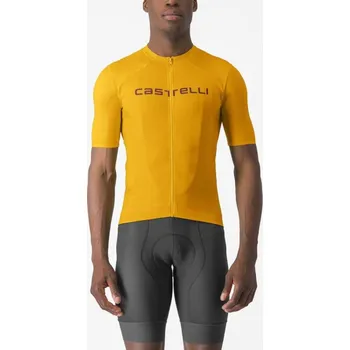 cyklistický dres CASTELLI Cyklistický dres s krátkým rukávem - PROLOGO LITE - žlutá 2XL