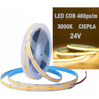 LED páska LED COB pásek 24V Neon Teplá bílá 480lm/m PROFESIONÁLNÍ