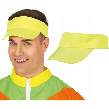 Karnevalový kostým Kšilt na Hlavu 80. Léta ŽLUTÝ Čepice Disco Disko Kostým Karneval Ples