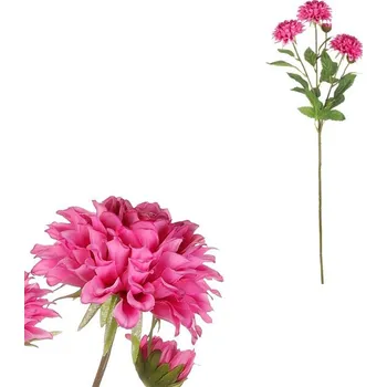 umělá květina Jiřina - umělá květina, 5 květů, světle růžová barva