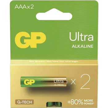 Článková baterie Alkalická baterie GP Ultra AAA (LR03), 2 ks 1014122000