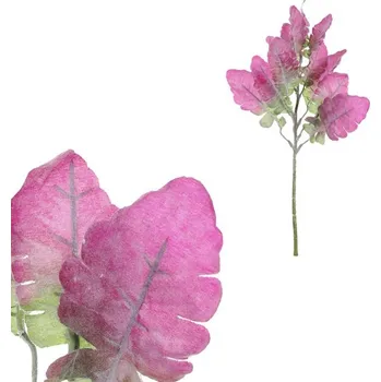 umělá květina Senecio - umělý trs, zeleno-fialová barva