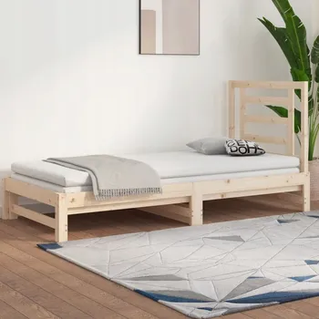 Postel VidaXL Rozkládací postel, 2x(90x190) cm, masivní borovicové dřevo