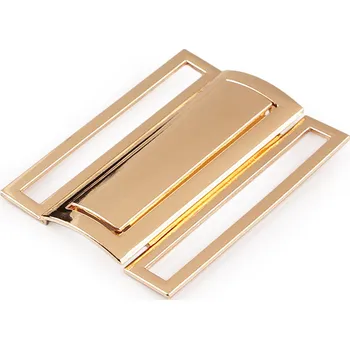 Kovová spona na kabáty, bundy, průvlek 48 mm, malé, 2 zlatá