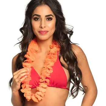 Karnevalový doplněk Boland - Havajský náhrdelník pro dospělé oranžový -