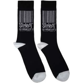Merch Slipknot: Slipknot Unisex Ankle Socks: Large Barcode Logo (black) (uk Size 6 - 11) UK Size 6 - 11
