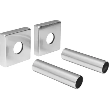 rozdělovač topení Sapho Set krycích rozet hranatých, nerez mat CP812