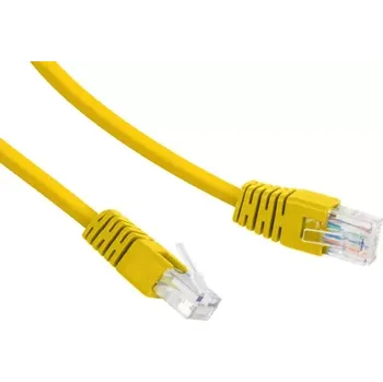 Síťový kabel Gembird PP6U-0.25M/Y Patch, cat6 UTP, 25cm, žlutý