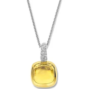 Náhrdelník Řetízek TI SENTO se zlaceným přívěskem se zirkony 6829DY