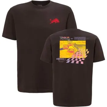 Pánské tričko Fanouškovské tričko Red Bull Ring TRACK černé s motivem RRI L