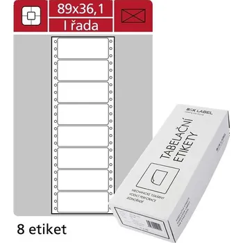Samolepící etiketa SK Label Tabelační jednořadé etikety, 89 x 36,1 mm, 4000 ks
