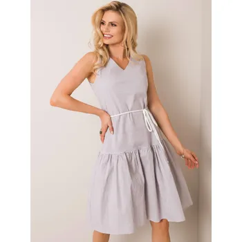 Dámské šaty Šaty LK SK 508215.30P bílá šedá 42