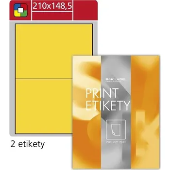 Samolepící etiketa SK Label Univerzální etikety Samp;K Label - žluté, 210x148 mm, 200 ks
