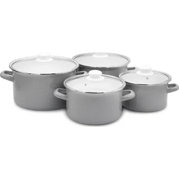 Hrnec Sada hrnců smalt 8d MEYERHOFF šedá