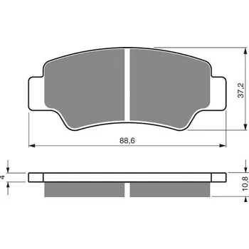 Brzdová destička Brzdové destičky GOLDFREN 390 S33 STREET FRONT