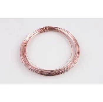 Korálek Hranatý drát z čisté mědi 0,7mm rose gold