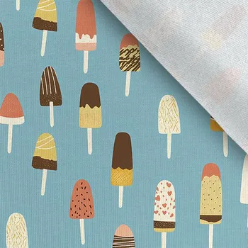 Teplákovina Takoy 150 cm nanuky kovově modrá