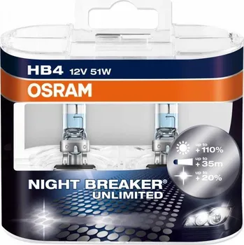 Auto-moto Žárovka Osram Night Breaker Unlimited 9006NBU HB4 12V 55W DUO