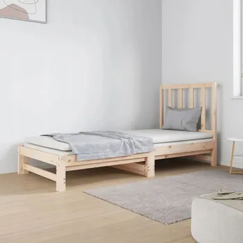 Postel VidaXL Rozkládací postel, 2x(90x190) cm, masivní borovicové dřevo