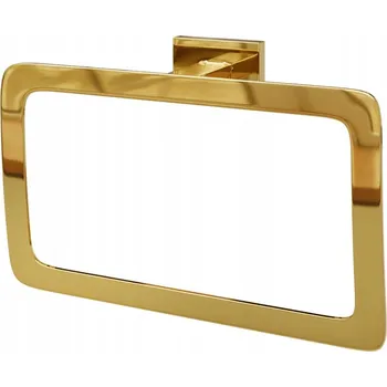 Držák na ručník Koupelnový věšák na ručník čtvercový zlatý