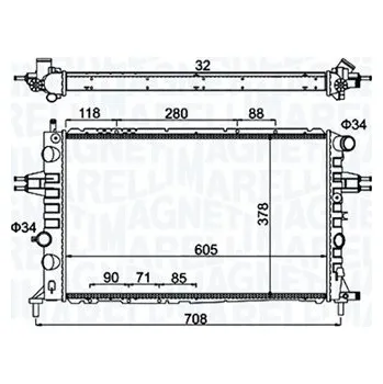 Chladič motoru Chladič, chlazení motoru MAGNETI MARELLI 350213192300