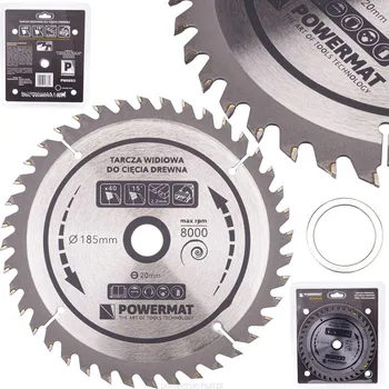 Pilový kotouč POWERMAT TDD-185x20x40Z Pilový kotouč na dřevo 185x20mm 40Z