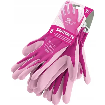 Pracovní rukavice Rukavice Reis Rhotpink-PU RW velikost 6 - XS 3 páry