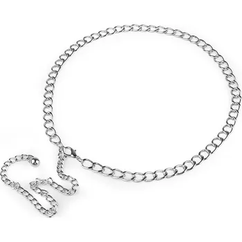 Opasek Pásek kovový / řetězový s přívěskem Varianta: 3 stříbrná kulička, Balení: 1 ks