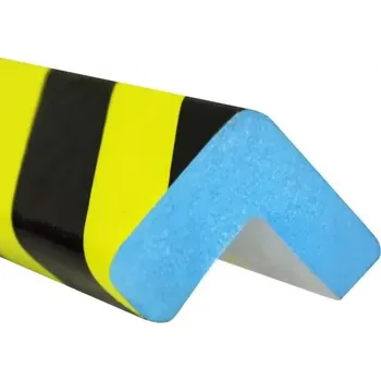 Dětská zábrana Černo-žlutá pěnová výstražná ochrana rohů stěn, sloupků, konstrukcí a strojních zařízení PI-1 - délka 100 cm, šířka 3,3 cm, výška 3 cm