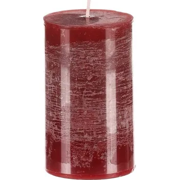 Svíčka Svíčka sloupcovitá nižší - parafínový vosk, bez vůně, bordó
