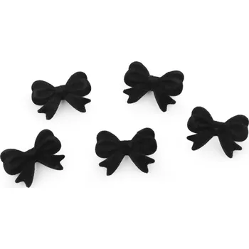 Přívěsek Komponent / korálek k výrobě přívěsků 3D mašle sametová 22x28 mm Varianta: 2 černá, Balení: 5 ks