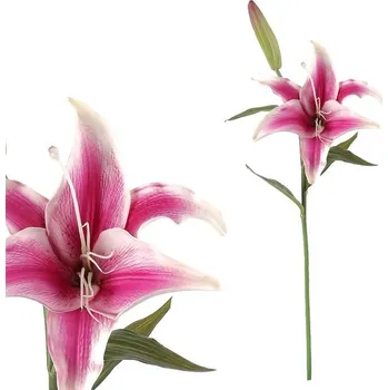 umělá květina Lilie - umělá řezaná květina, tmavě růžová