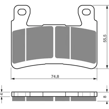 Brzdová destička Brzdové destičky GOLDFREN 324 S33 STREET FRONT