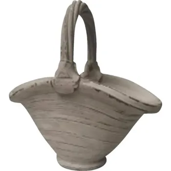 Květináč Keramický květináč - košík M šedý