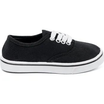 Dívčí tenisky Černé dětské plátěné tenisky s bílou podrážkou C1459-24B Velikost: 31