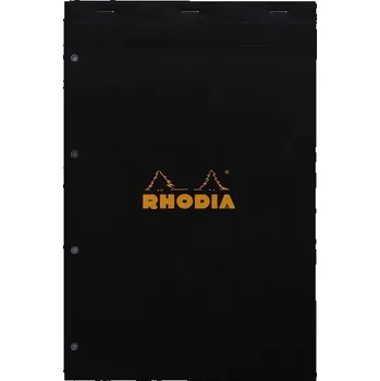Blok Karton PP Poznámkový blok Rhodia Basics, A4+, černý,80 listů