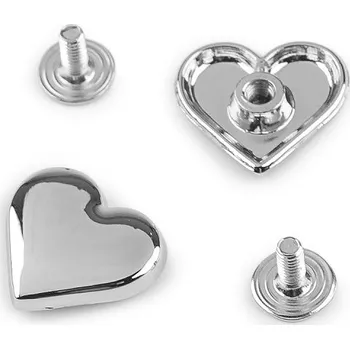 Nýt Sedlářský nýt šroubovací srdce 15x14 mm Varianta: nikl, Balení: 100 pár