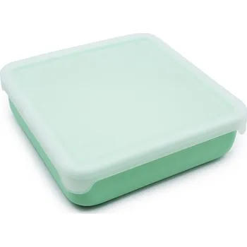 Svačinový box Silikonová krabička na sendvič 790 ml - mátová